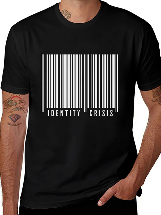 Identity Crisis Barcode T-Shirt - Bold Graphic Tee