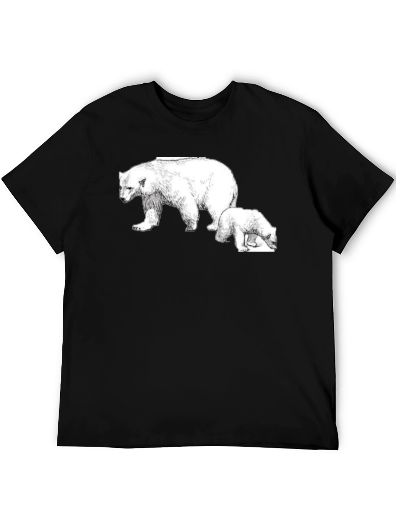 Polar Bear Graphic Tee - Black