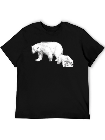 Polar Bear Graphic Tee - Black