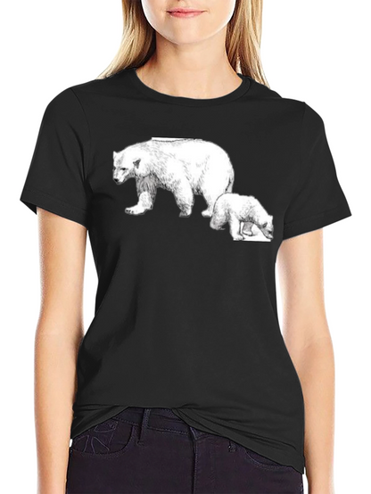 Polar Bear Graphic Tee - Black