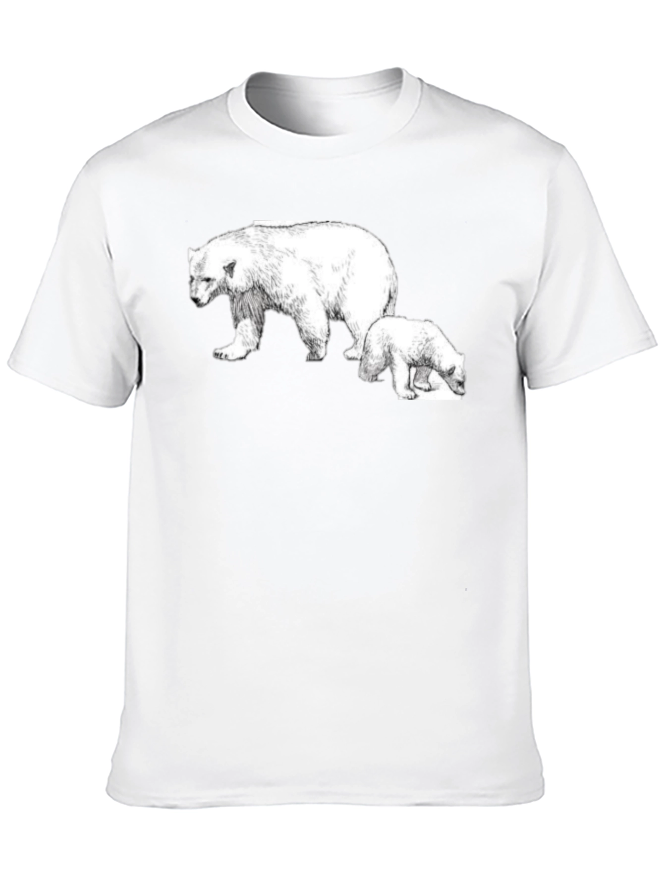 Polar Bear Graphic Tee - Black