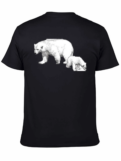 Polar Bear Graphic Tee - Black