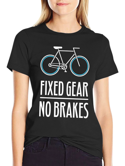 Fixed Gear No Brakes Mens T-Shirt