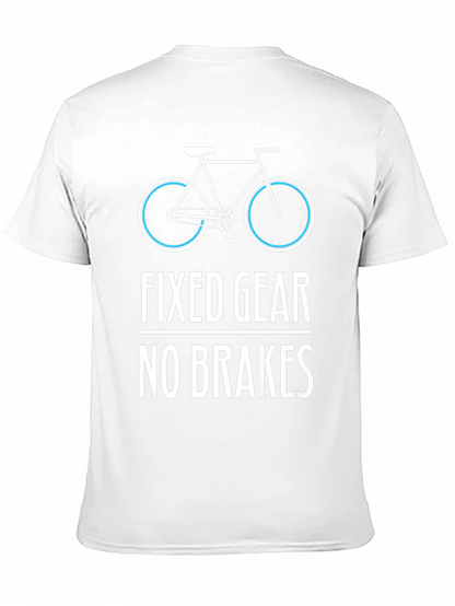Fixed Gear No Brakes Mens T-Shirt