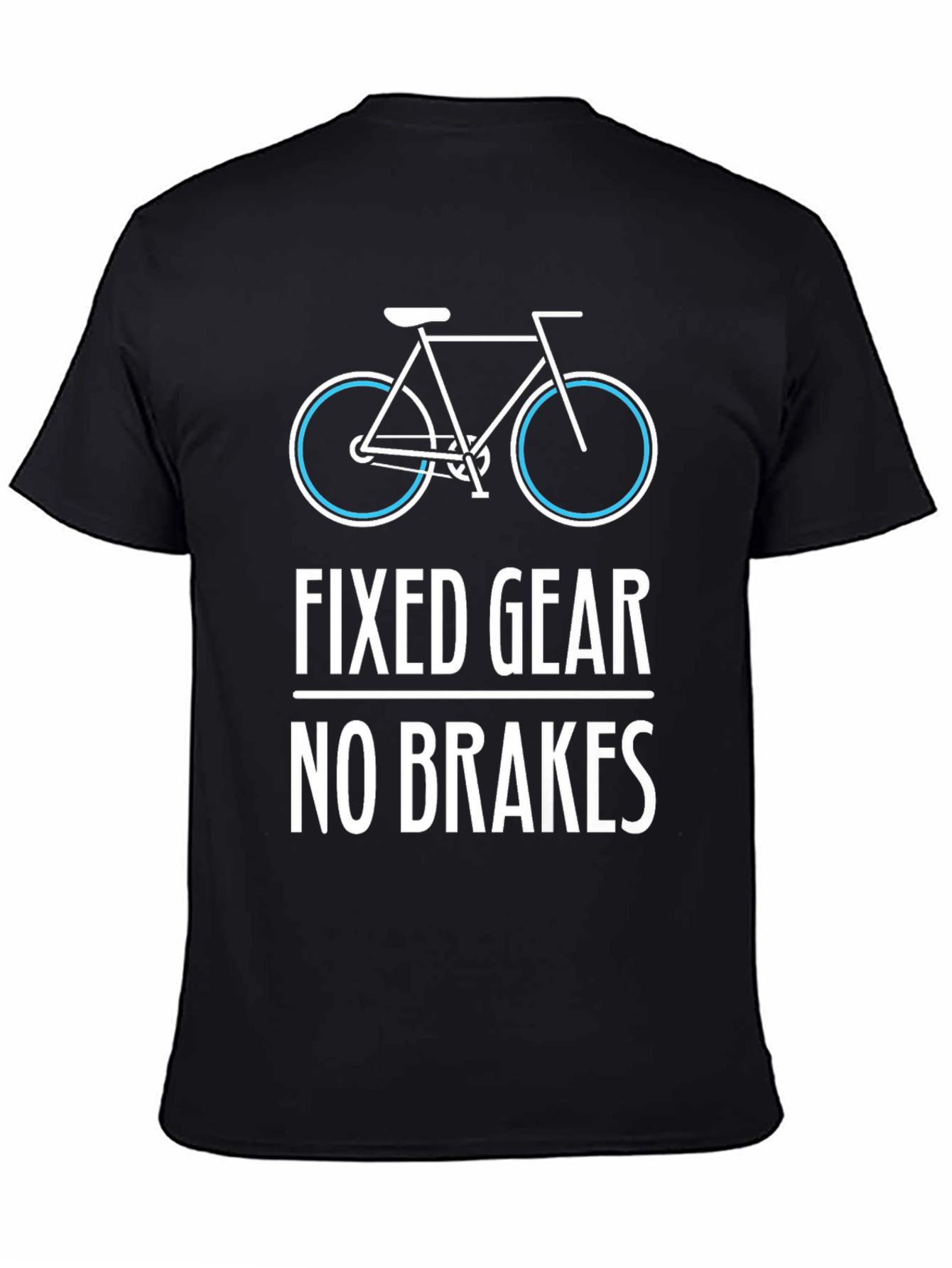 Fixed Gear No Brakes Mens T-Shirt