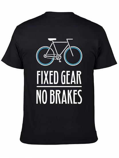 Fixed Gear No Brakes Mens T-Shirt