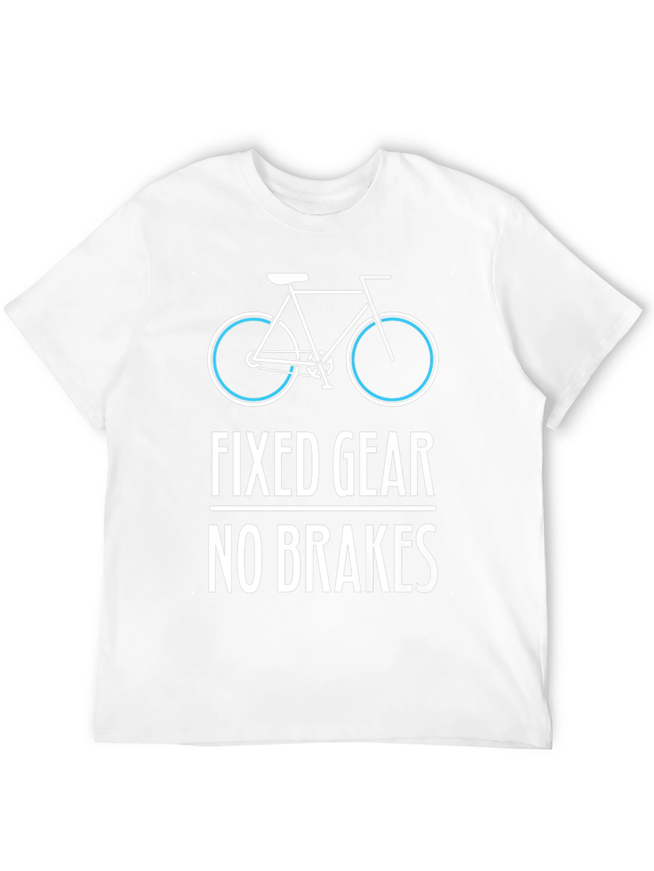 Fixed Gear No Brakes Mens T-Shirt