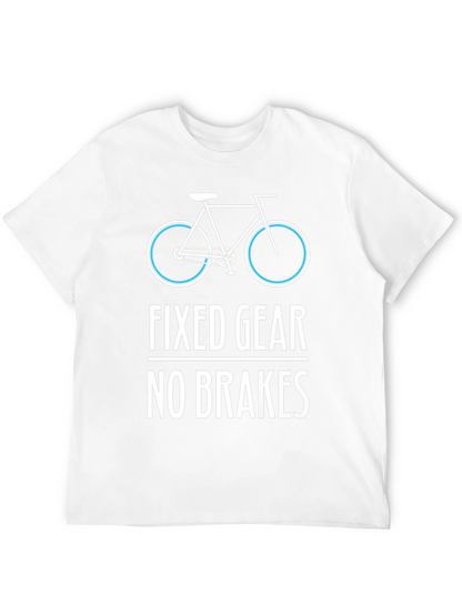 Fixed Gear No Brakes Mens T-Shirt