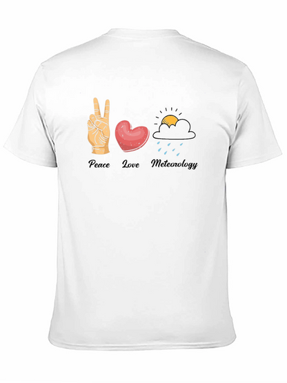 Peace Love Meteorology Graphic T-Shirt
