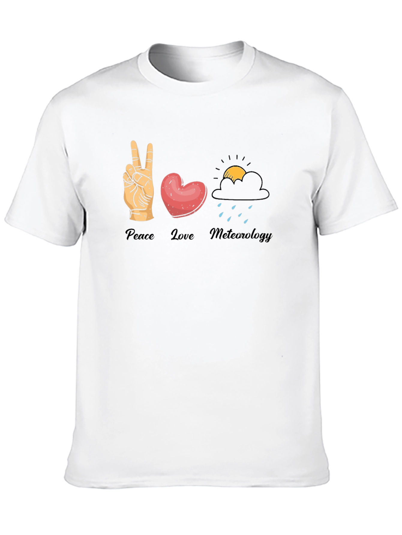 Peace Love Meteorology Graphic T-Shirt