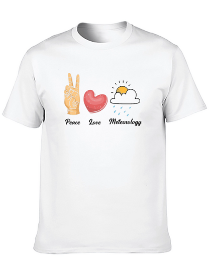 Peace Love Meteorology Graphic T-Shirt