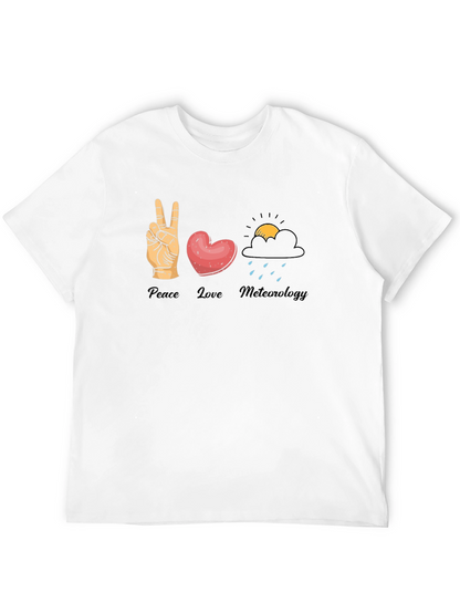 Peace Love Meteorology Graphic T-Shirt