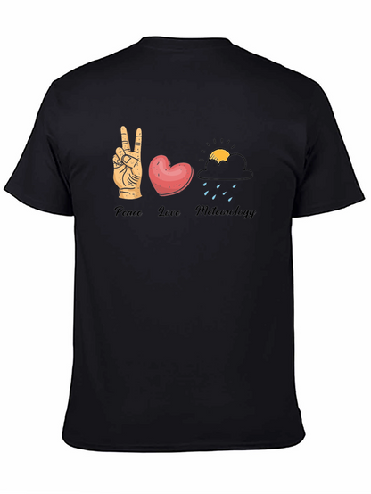Peace Love Meteorology Graphic T-Shirt