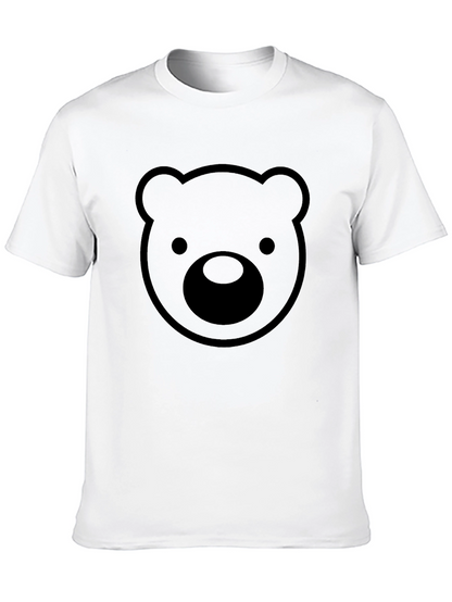 Black Teddy Bear Graphic Tee - Mens Casual T-Shirt