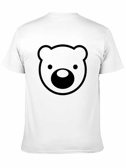 Black Teddy Bear Graphic Tee - Mens Casual T-Shirt