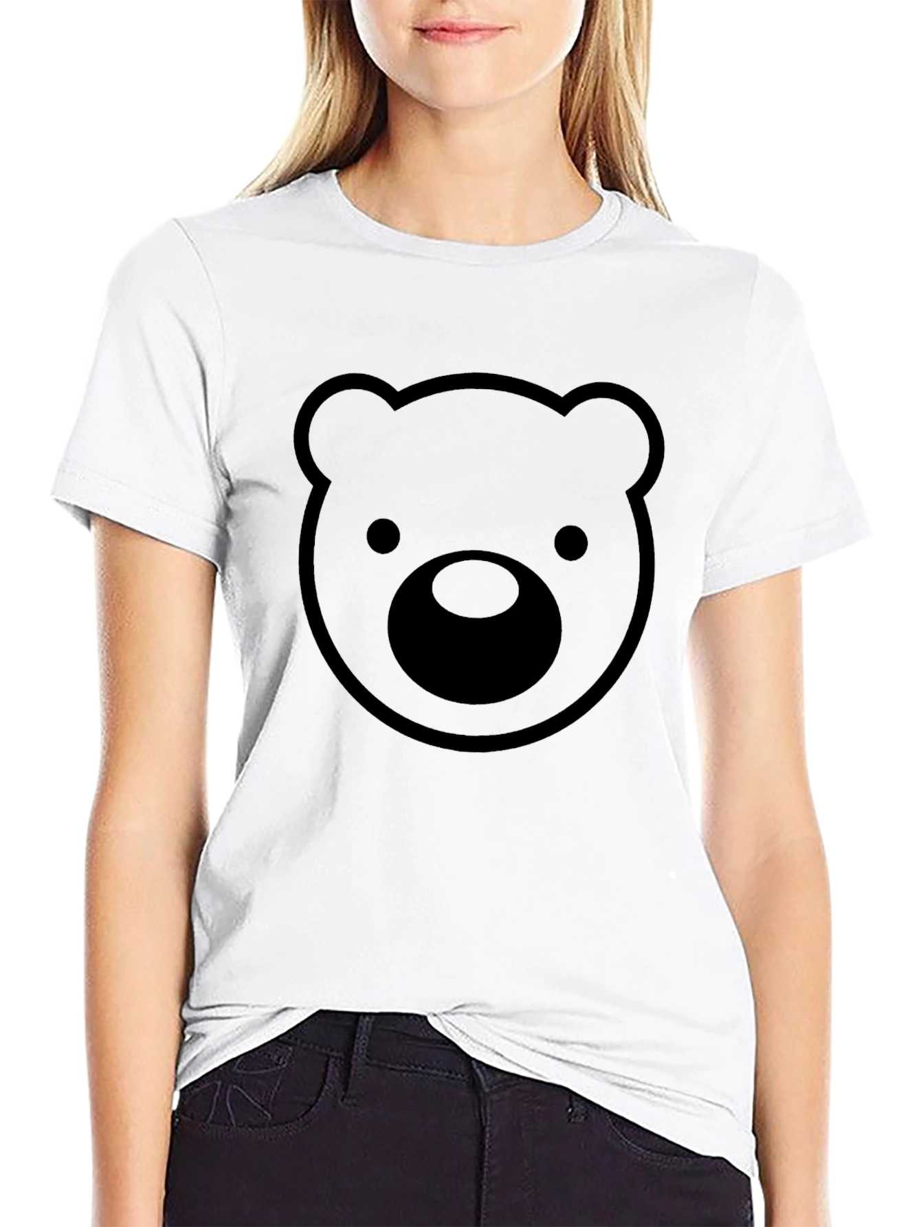 Black Teddy Bear Graphic Tee - Mens Casual T-Shirt