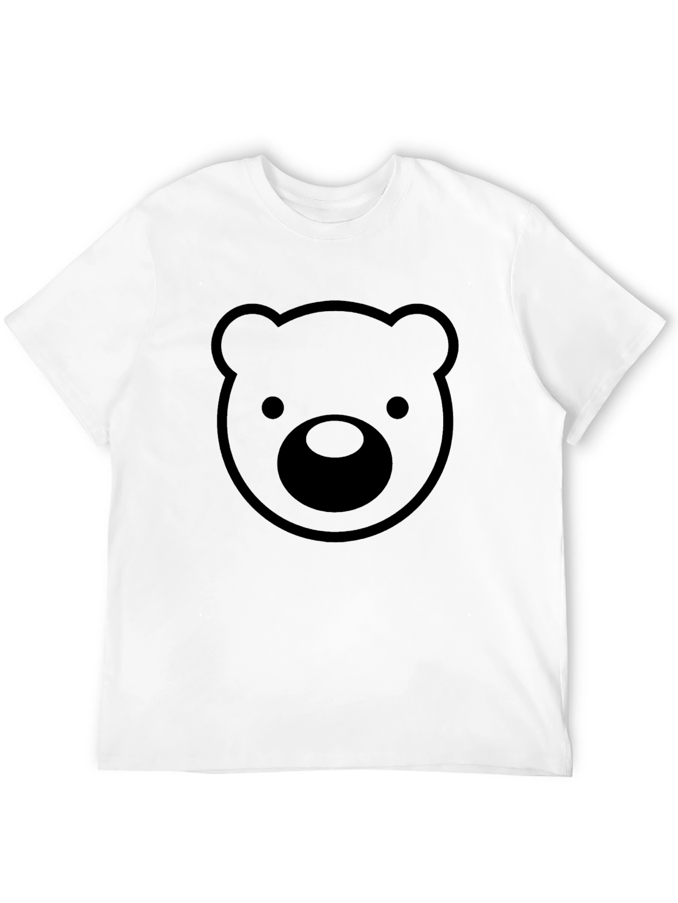Black Teddy Bear Graphic Tee - Mens Casual T-Shirt