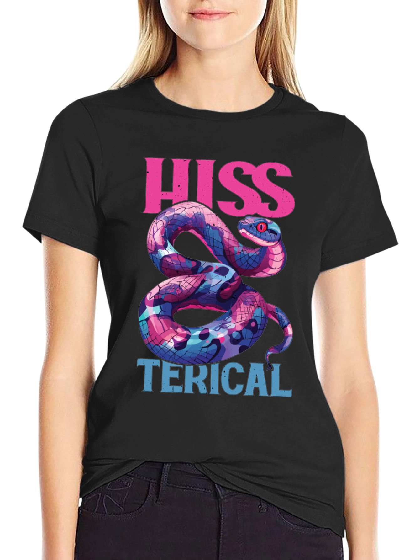 Hiss-terical Snake Graphic Tee - Cool & Funny