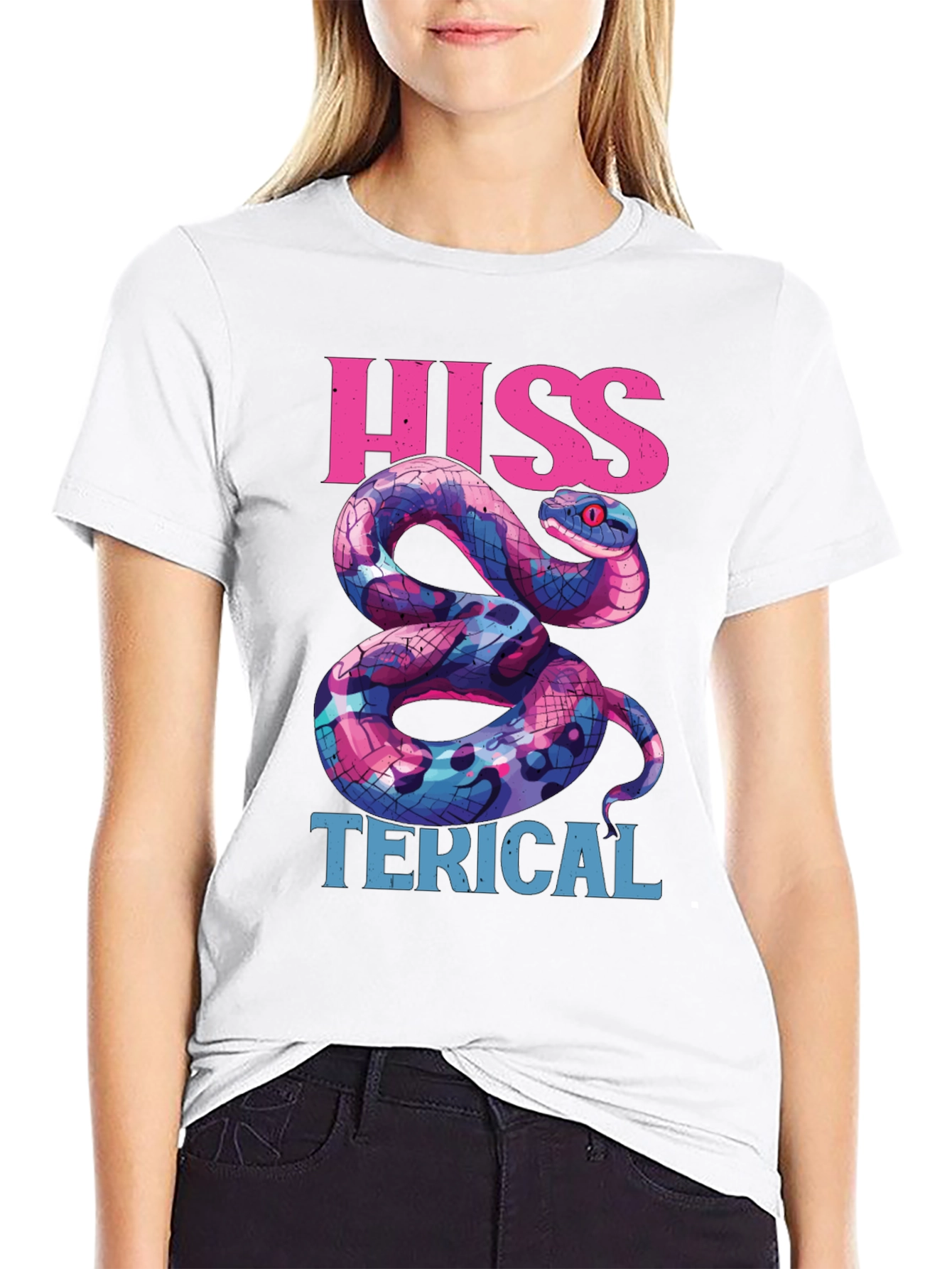 Hiss-terical Snake Graphic Tee - Cool & Funny