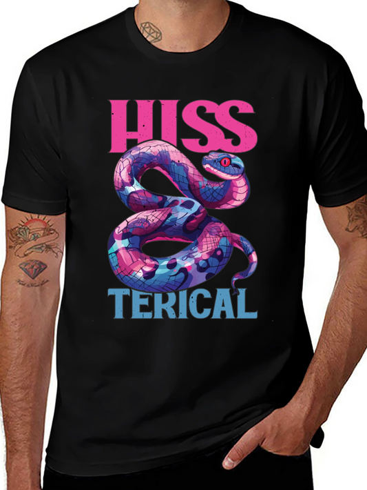 Hiss-terical Snake Graphic Tee - Cool & Funny