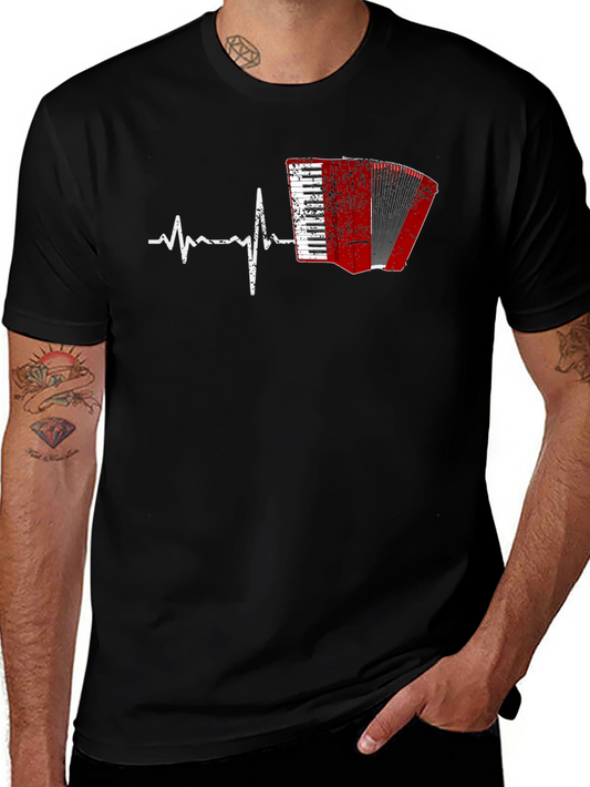 Accordion Heartbeat T-Shirt - Music Lover Tee