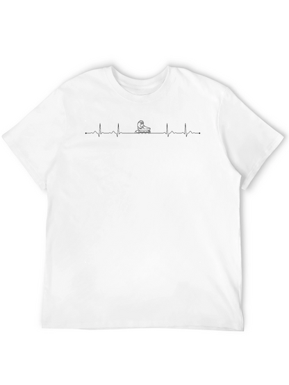 Roller Skate Heartbeat Graphic T-Shirt