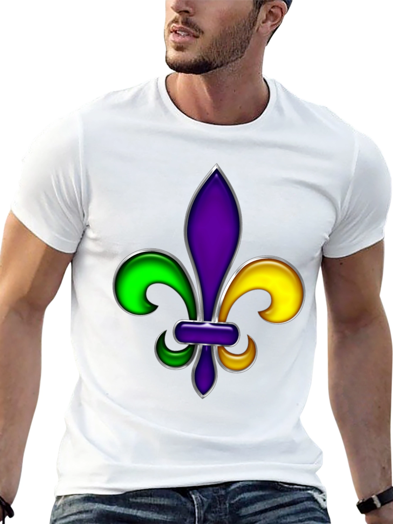 Mardi Gras Fleur-de-lis Graphic T-Shirt