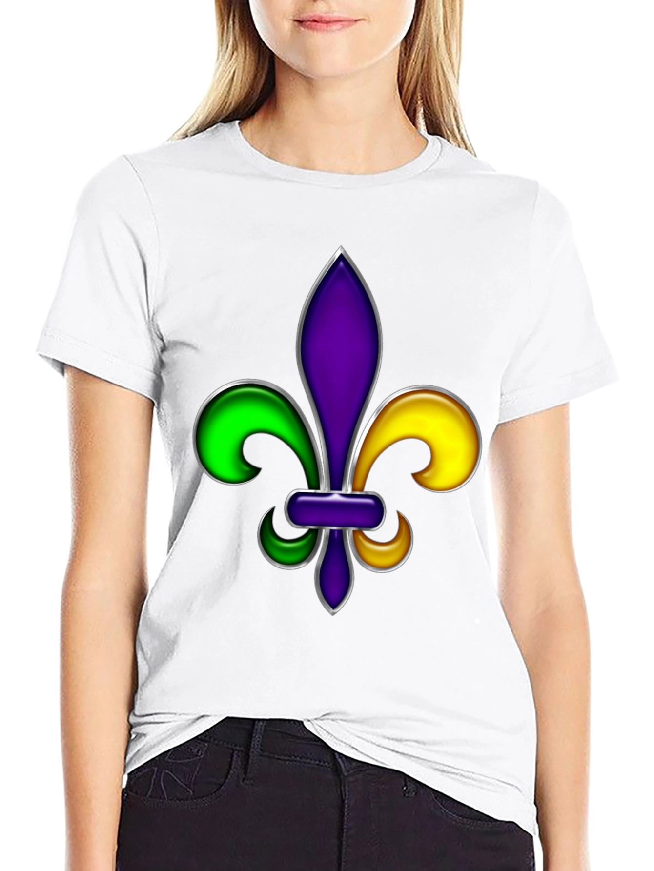 Mardi Gras Fleur-de-lis Graphic T-Shirt