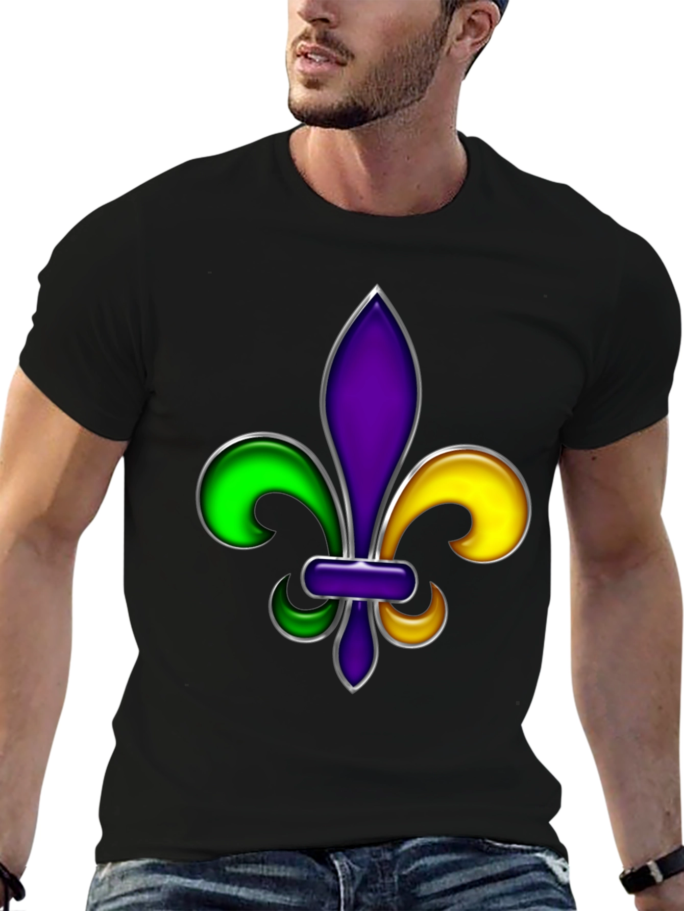 Mardi Gras Fleur-de-lis Graphic T-Shirt