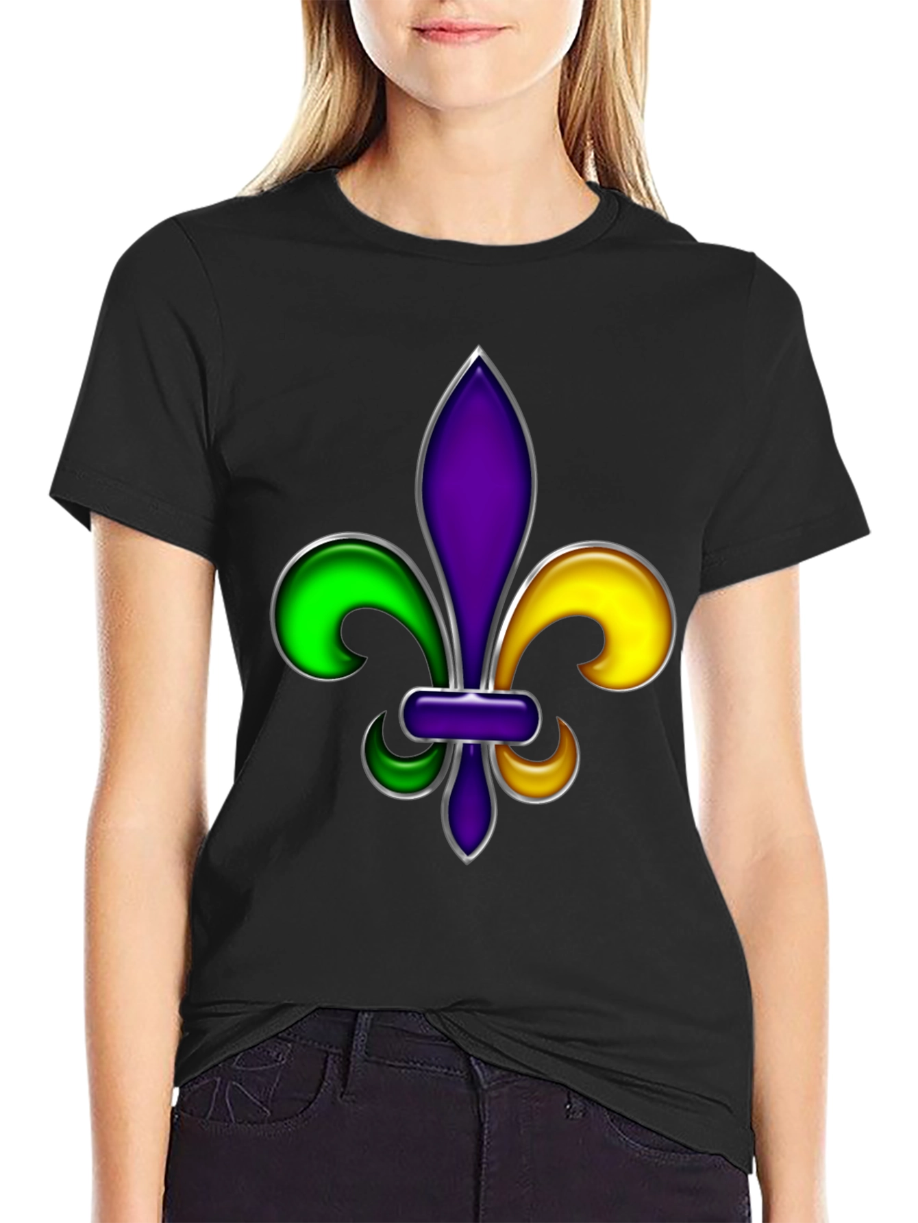 Mardi Gras Fleur-de-lis Graphic T-Shirt