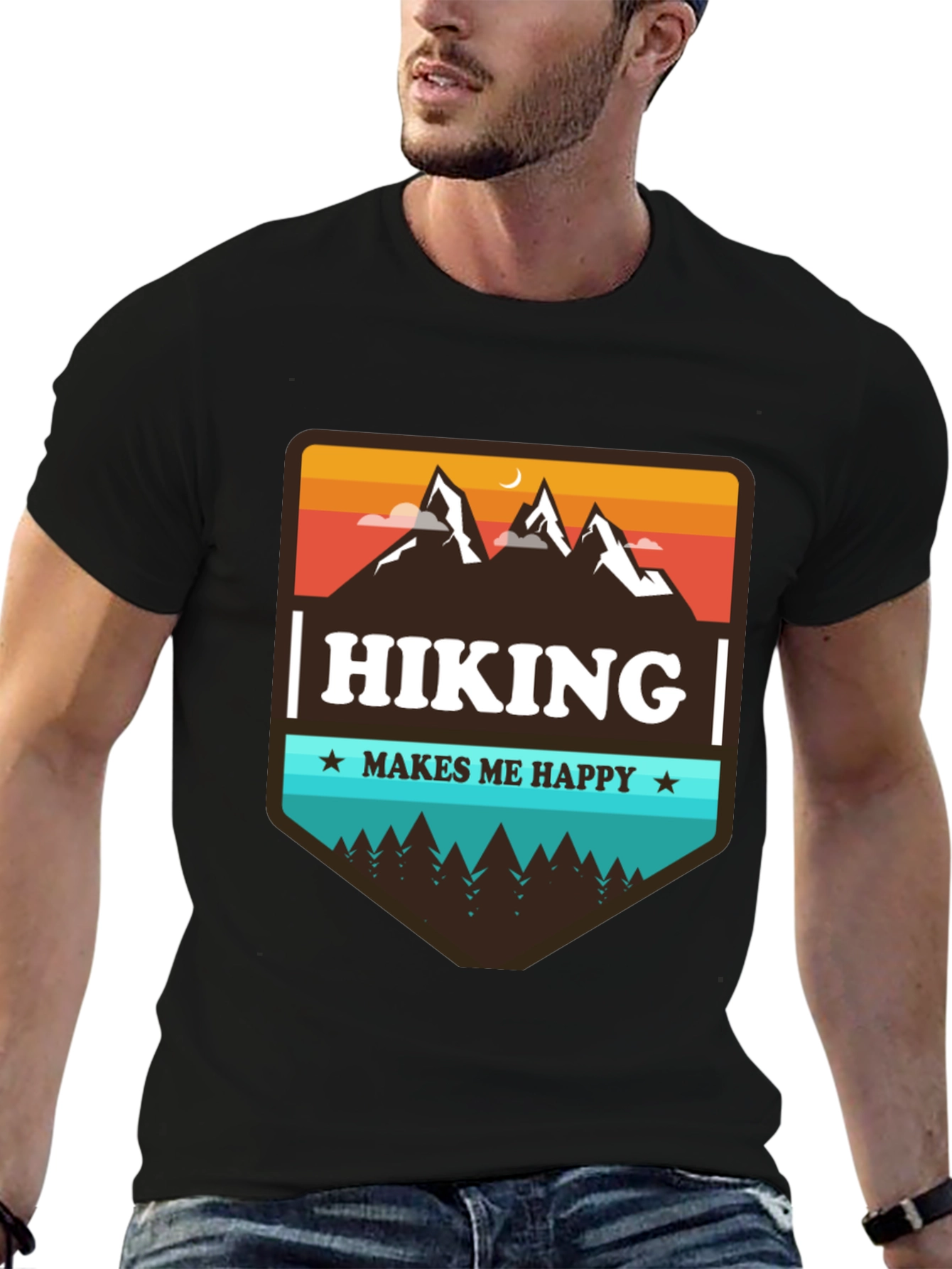 Hiking Makes Me Happy Graphic Tee