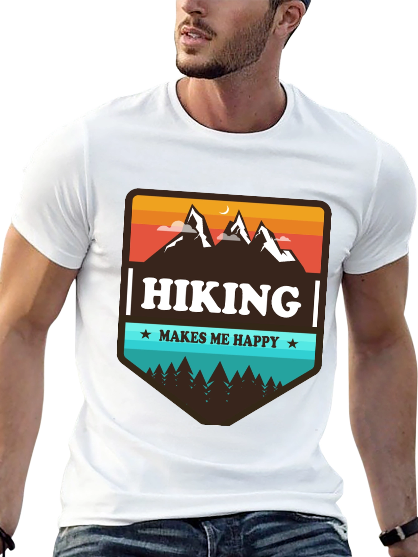 Hiking Makes Me Happy Graphic Tee
