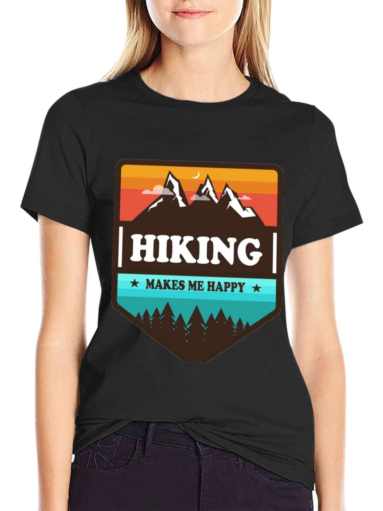 Hiking Makes Me Happy Graphic Tee