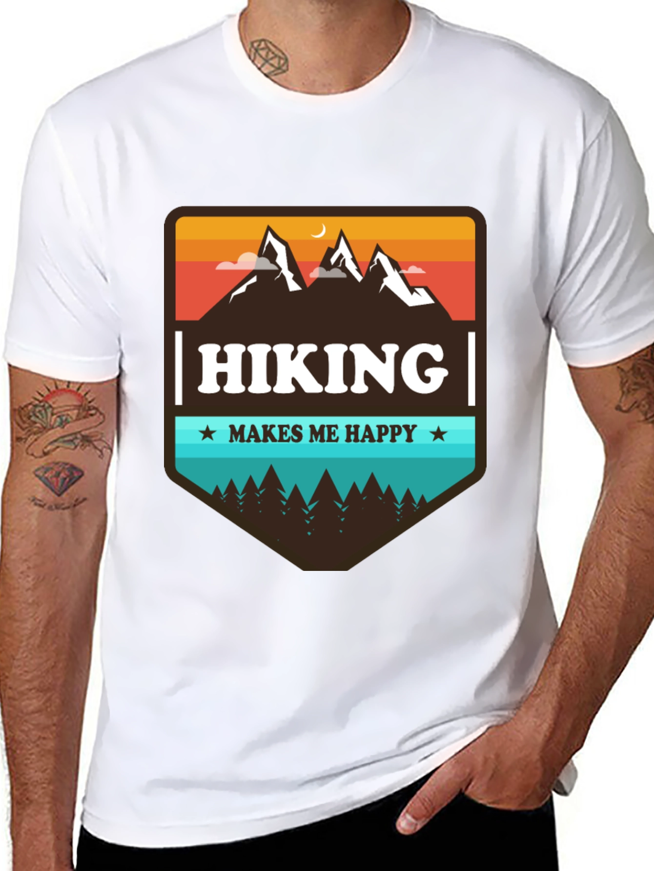 Hiking Makes Me Happy Graphic Tee