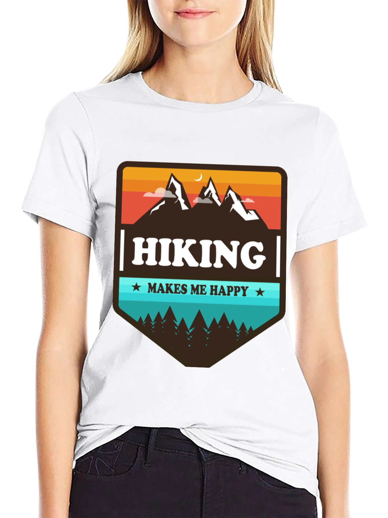 Hiking Makes Me Happy Graphic Tee