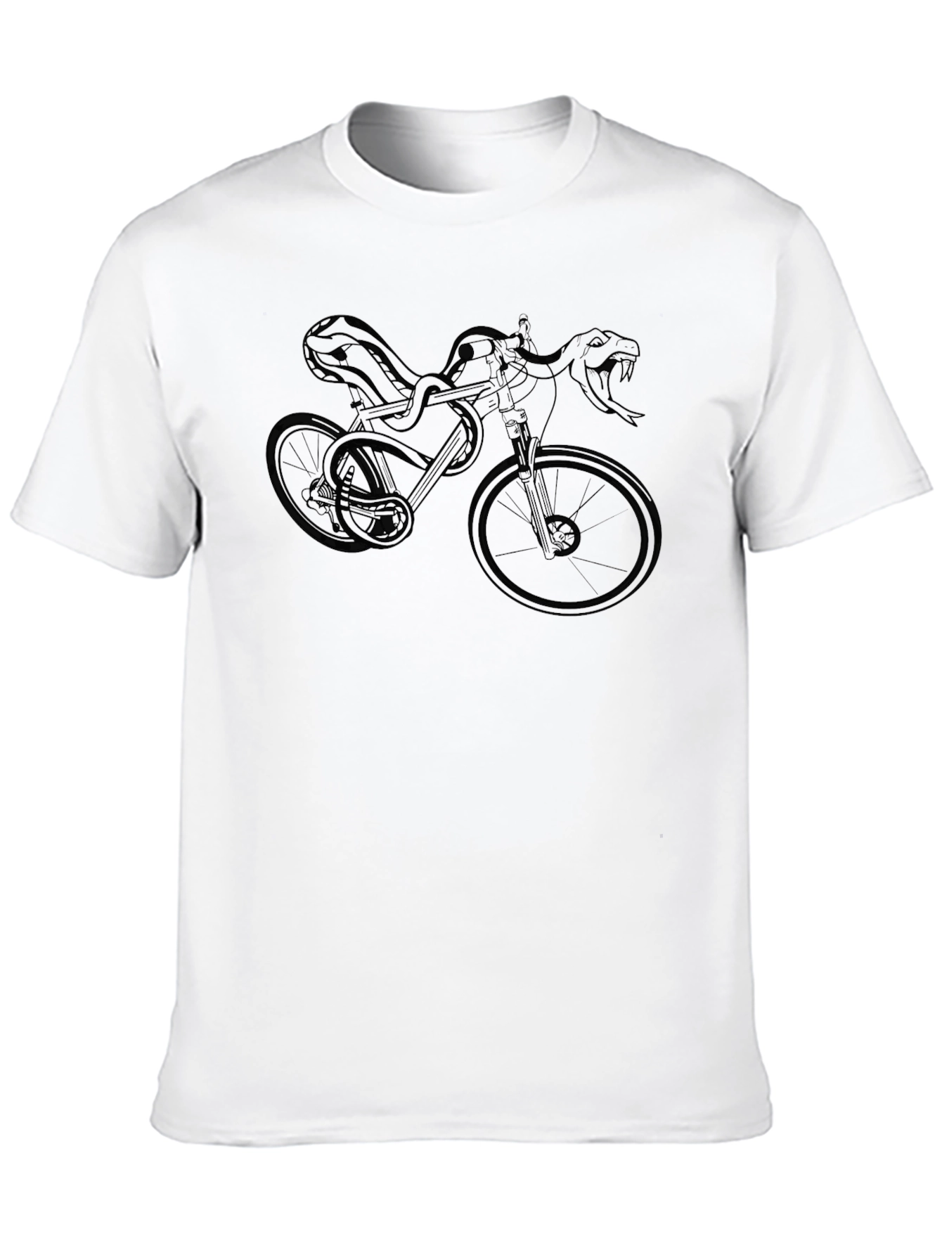 Snake Bike Graphic Tee - Edgy Style