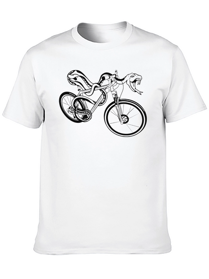 Snake Bike Graphic Tee - Edgy Style