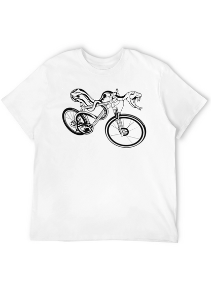 Snake Bike Graphic Tee - Edgy Style