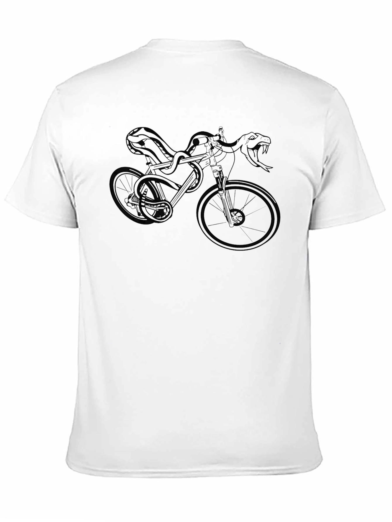 Snake Bike Graphic Tee - Edgy Style