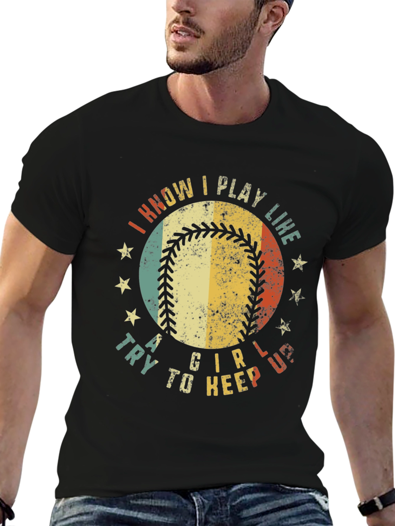 I Know I Play Like A Girl Baseball T-Shirt