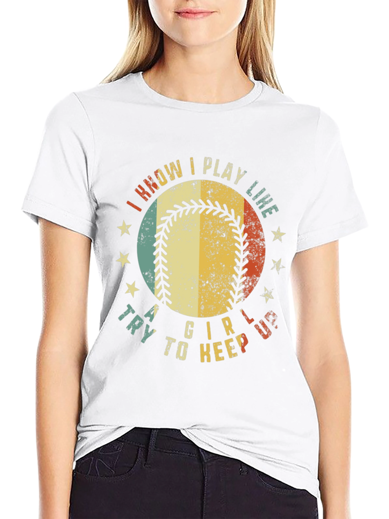 I Know I Play Like A Girl Baseball T-Shirt