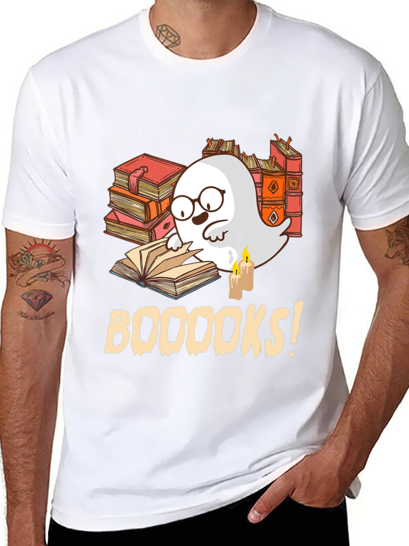 Booooks Ghost Reader T-Shirt
