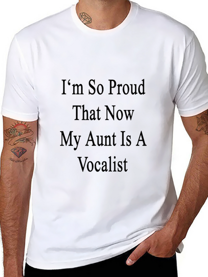 Proud Aunt Vocalist T-Shirt - Black