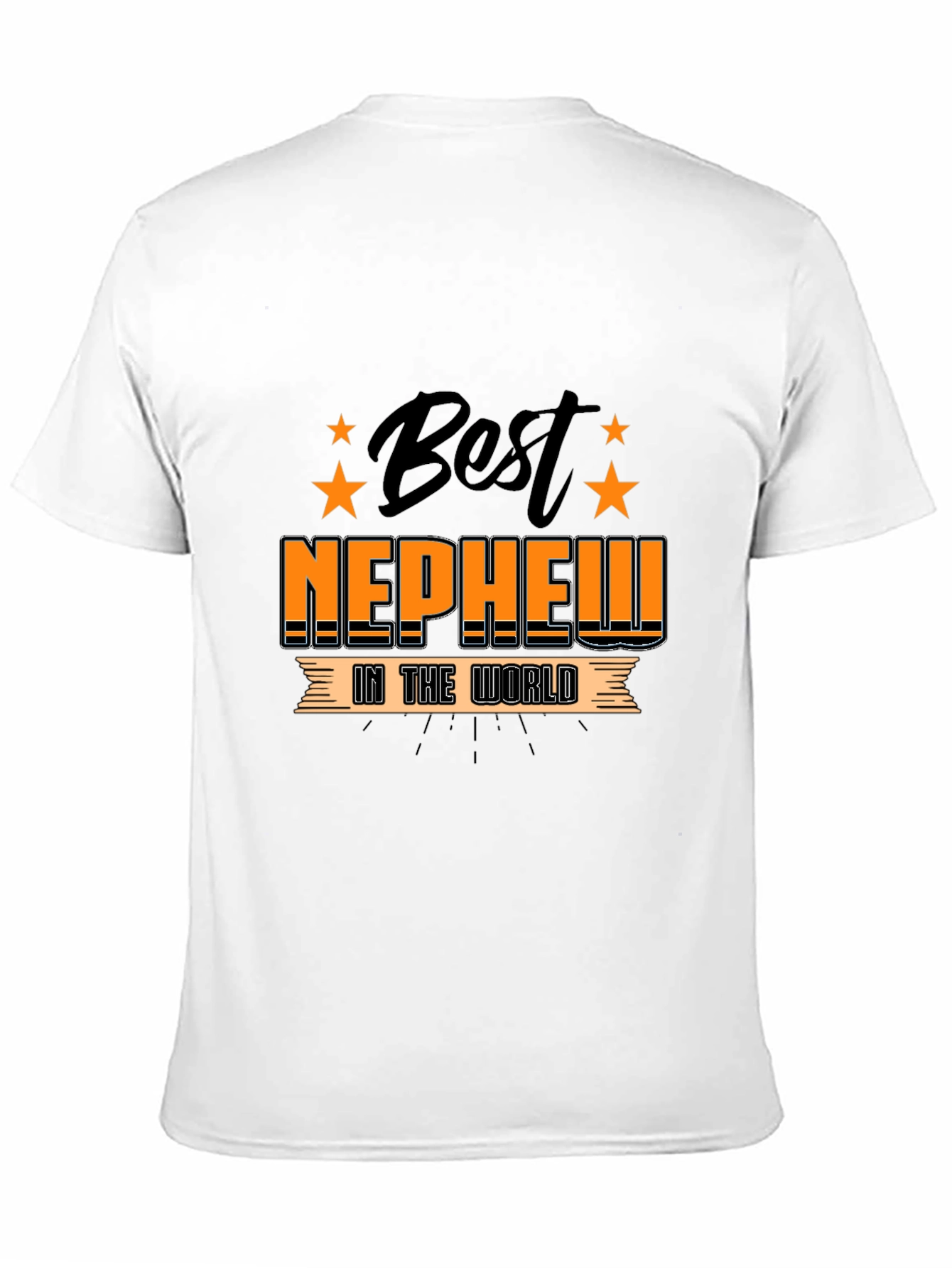 Best Nephew in the World Black Graphic T-Shirt