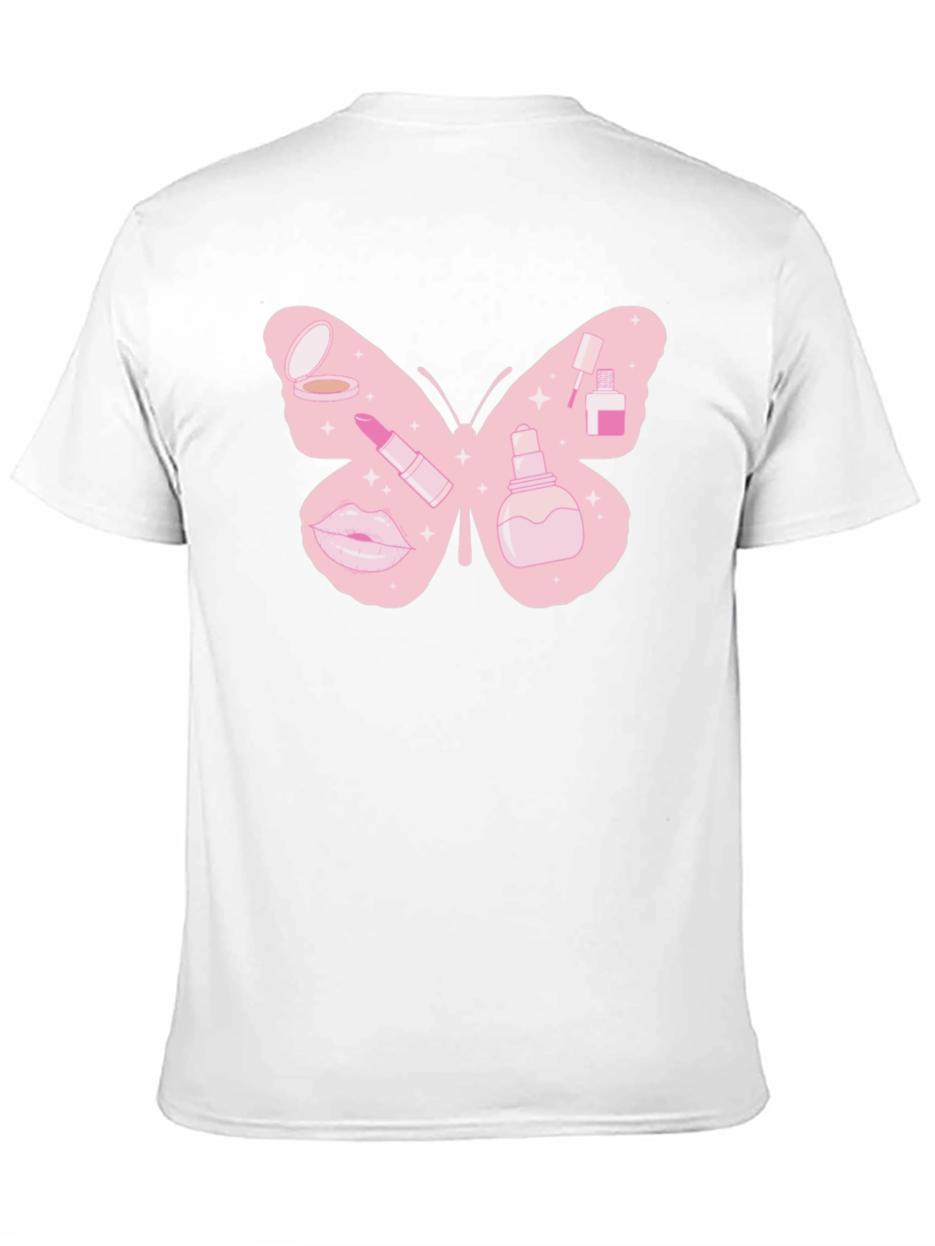 Makeup Butterfly Graphic T-Shirt