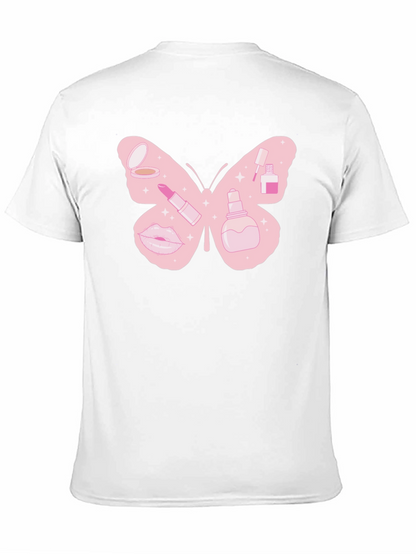 Makeup Butterfly Graphic T-Shirt