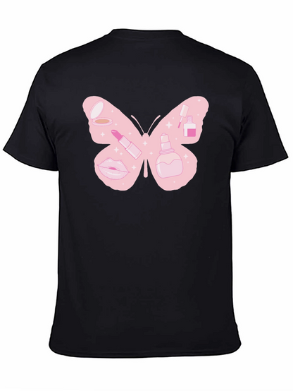 Makeup Butterfly Graphic T-Shirt