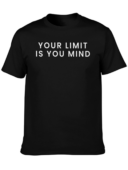 Motivational Your Limit is You Mind Black T-Shirt