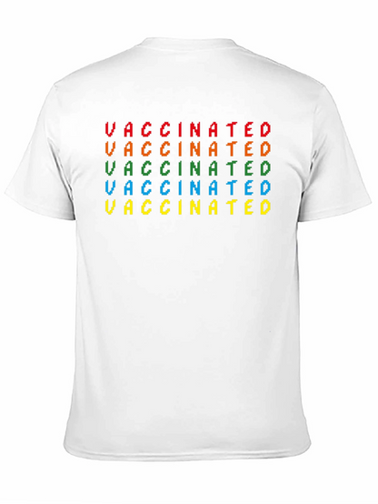 Vaccinated Pixel Art Graphic T-Shirt
