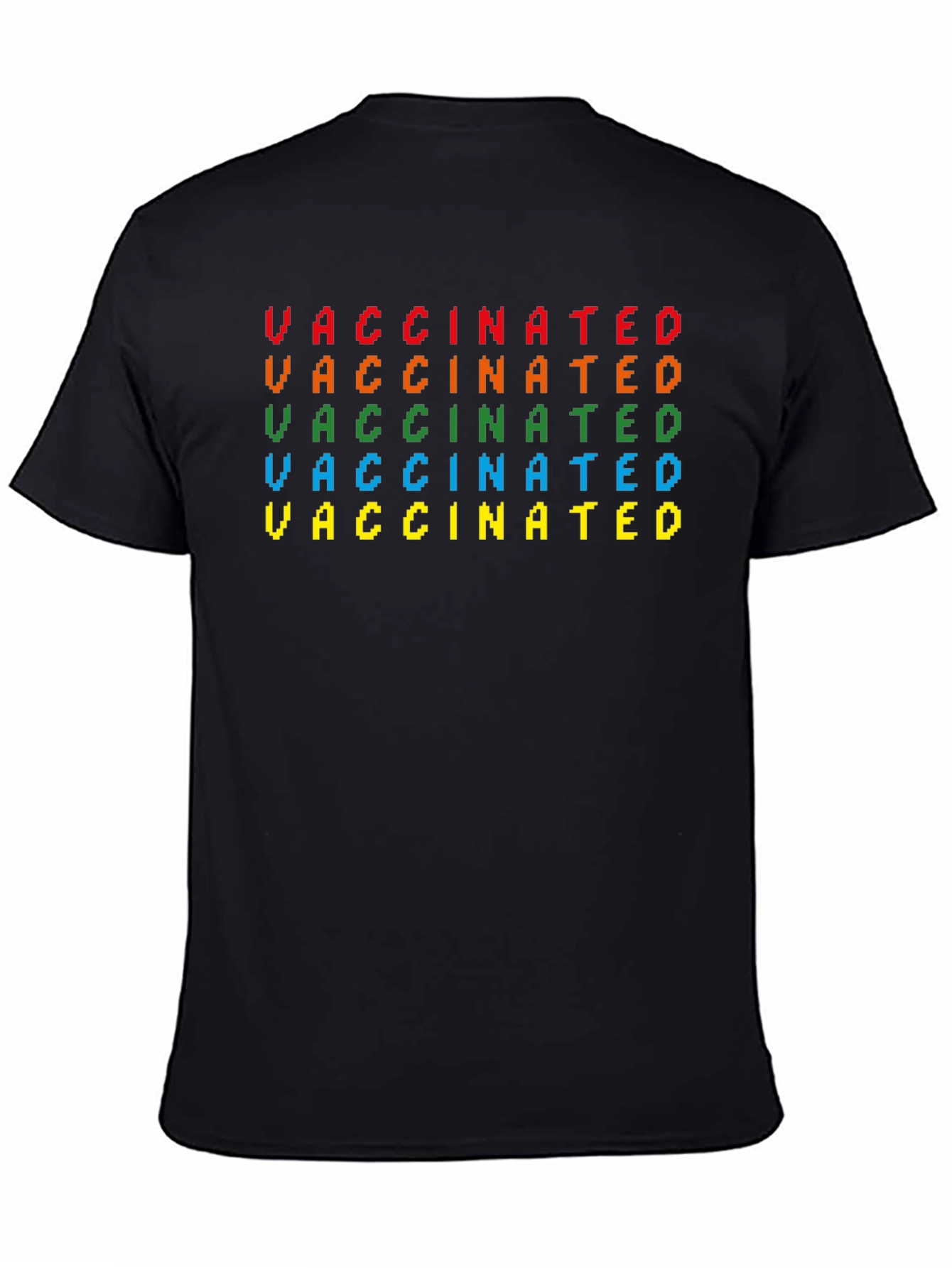 Vaccinated Pixel Art Graphic T-Shirt